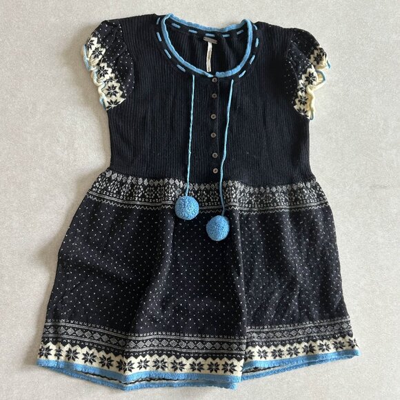 RARE 2000s Free People Birds Eye Babydoll Sweater ASO Alex Russo - Picture 9 of 16